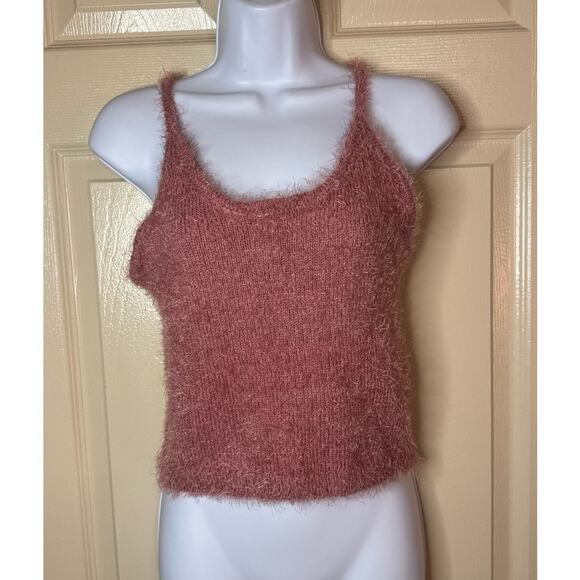 No Comment Pink Fuzzy Tank - Picture 1 of 5